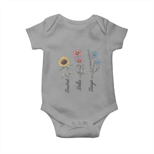 Floral FDT Foxtrot Delta Tango Baby Onesie Funny Offensive Retro TS02 Sport Gray Print Your Wear