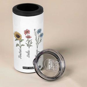 Floral FDT Foxtrot Delta Tango 4 in 1 Can Cooler Tumbler Funny Offensive Retro TS02 Print Your Wear