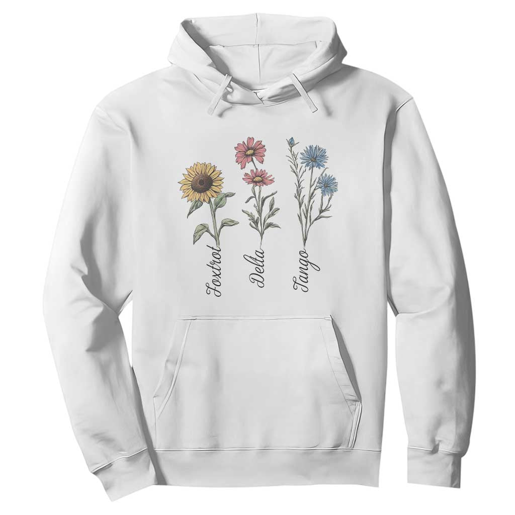 Floral FDT Foxtrot Delta Tango Hoodie Funny Offensive Retro TS02 White Print Your Wear