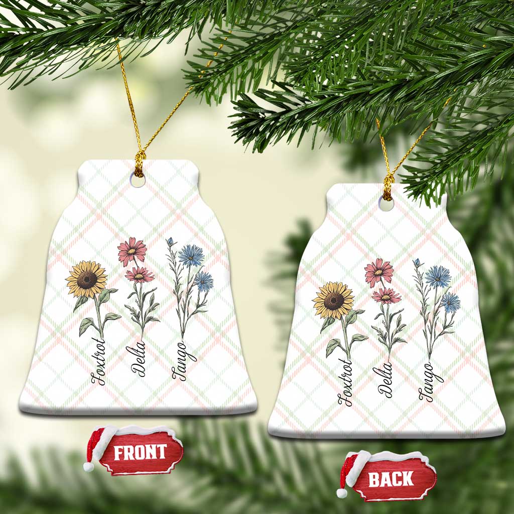 Floral FDT Foxtrot Delta Tango Ceramic Ornament Funny Offensive Retro TS02 Print Your Wear