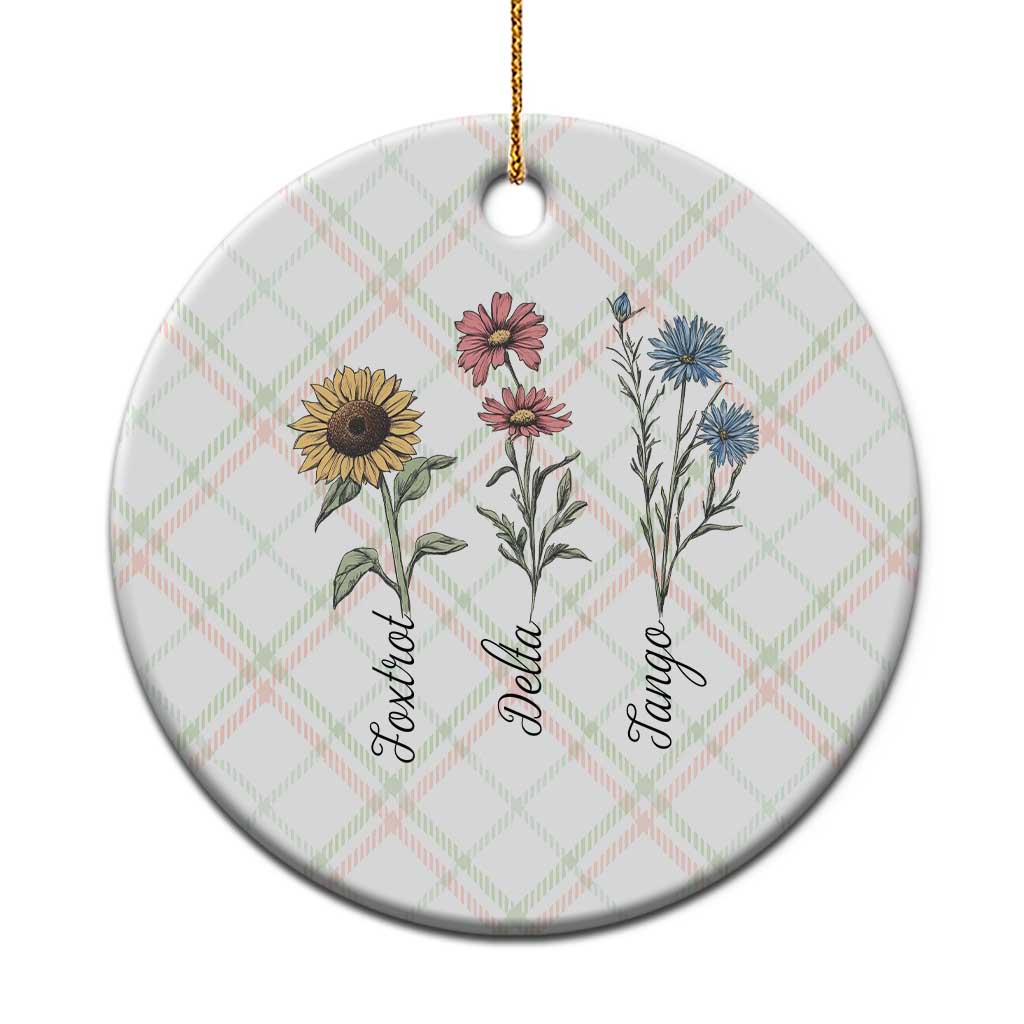 Floral FDT Foxtrot Delta Tango Ceramic Ornament Funny Offensive Retro TS02 1pc Christmas Plaid Print Your Wear