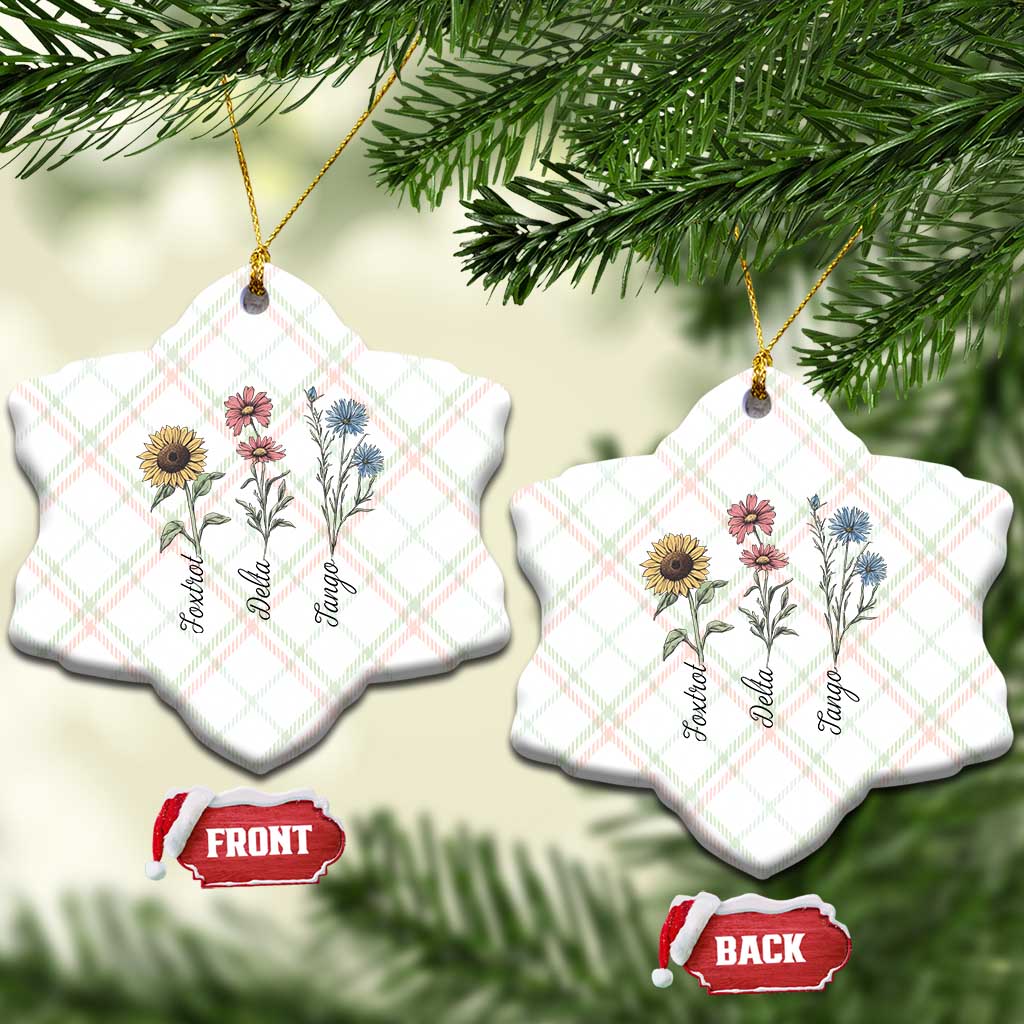 Floral FDT Foxtrot Delta Tango Ceramic Ornament Funny Offensive Retro TS02 Print Your Wear