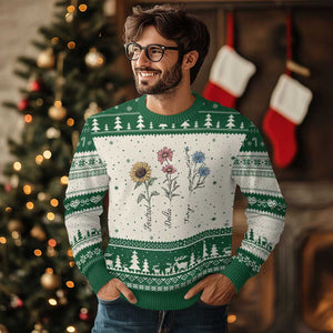 Floral FDT Foxtrot Delta Tango Ugly Christmas Sweater Funny Offensive Retro TS02 Beige Green Print Your Wear