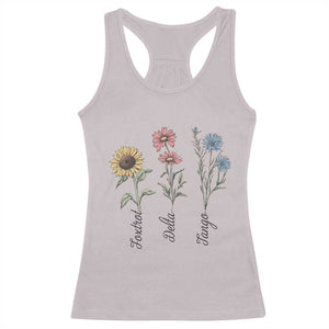 Floral FDT Foxtrot Delta Tango Racerback Tank Top Funny Offensive Retro TS02 Ice Gray Print Your Wear