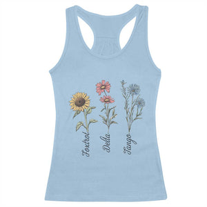 Floral FDT Foxtrot Delta Tango Racerback Tank Top Funny Offensive Retro TS02 Light Blue Print Your Wear