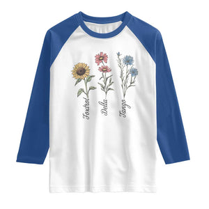 Floral FDT Foxtrot Delta Tango Raglan Shirt Funny Offensive Retro TS02 White Royal Print Your Wear