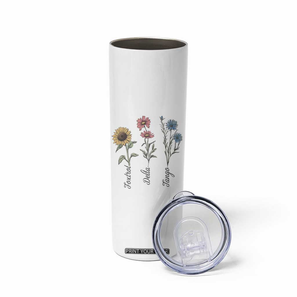 Floral FDT Foxtrot Delta Tango Skinny Tumbler Funny Offensive Retro TS02 Print Your Wear