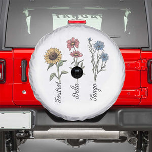 Floral FDT Foxtrot Delta Tango Spare Tire Cover Funny Offensive Retro TS02 White Print Your Wear