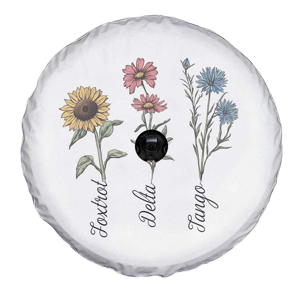 Floral FDT Foxtrot Delta Tango Spare Tire Cover Funny Offensive Retro TS02 Print Your Wear