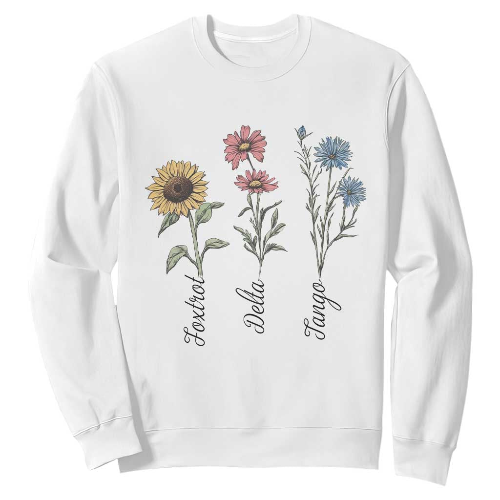 Floral FDT Foxtrot Delta Tango Sweatshirt Funny Offensive Retro TS02 White Print Your Wear
