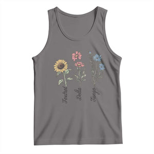 Floral FDT Foxtrot Delta Tango Tank Top Funny Offensive Retro TS02 Deep Heather Print Your Wear