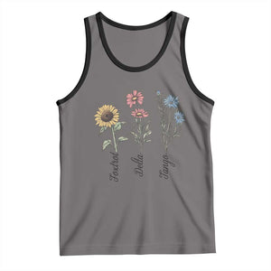 Floral FDT Foxtrot Delta Tango Tank Top Funny Offensive Retro TS02 Deep Heather Black Print Your Wear