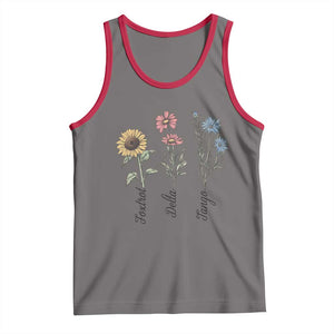 Floral FDT Foxtrot Delta Tango Tank Top Funny Offensive Retro TS02 Deep Heather Red Print Your Wear