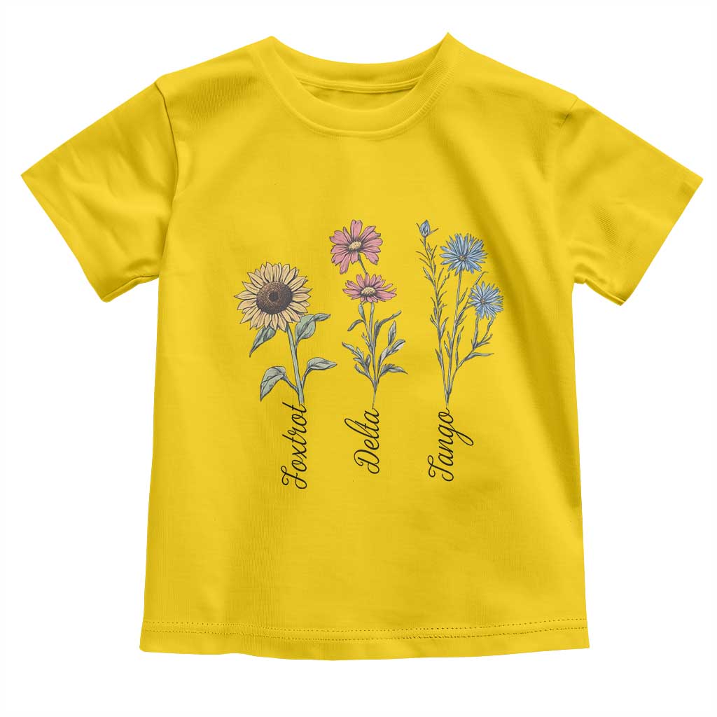 Floral FDT Foxtrot Delta Tango Toddler T Shirt Funny Offensive Retro TS02 Daisy Print Your Wear
