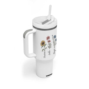 Floral FDT Foxtrot Delta Tango Tumbler With Handle Funny Offensive Retro TS02 Print Your Wear