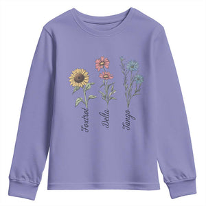Floral FDT Foxtrot Delta Tango Youth Sweatshirt Funny Offensive Retro TS02 Violet Print Your Wear