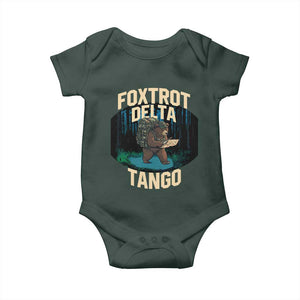 Foxtrots Deltas Tangos Funny Bear Resist Baby Onesie Protect Our National Parks TS02 Print Your Wear