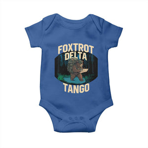Foxtrots Deltas Tangos Funny Bear Resist Baby Onesie Protect Our National Parks TS02 Royal Blue Print Your Wear