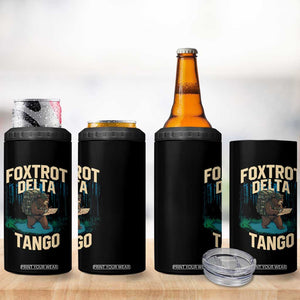 Foxtrots Deltas Tangos Funny Bear Resist 4 in 1 Can Cooler Tumbler Protect Our National Parks TS02 Print Your Wear