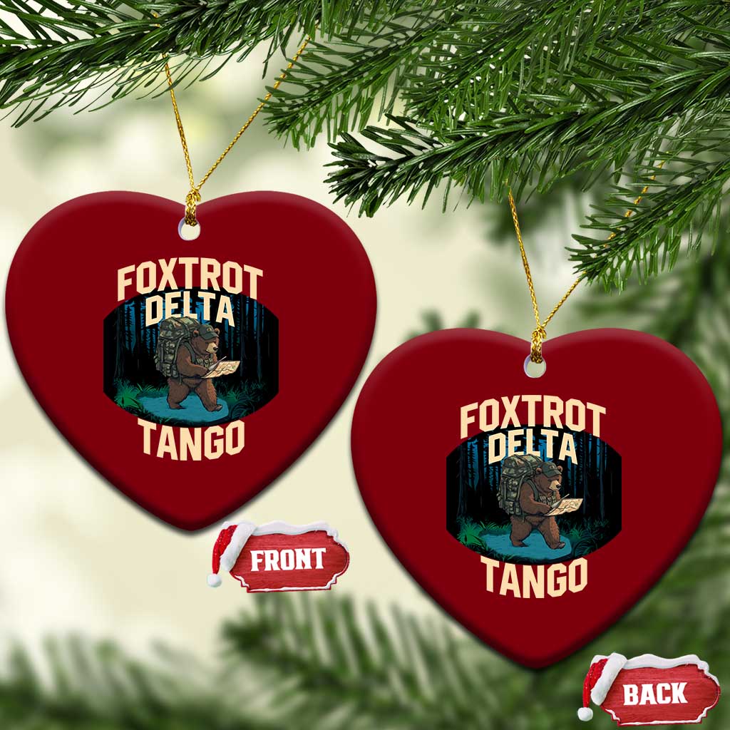 Foxtrots Deltas Tangos Funny Bear Resist Ceramic Ornament Protect Our National Parks TS02 Print Your Wear