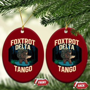 Foxtrots Deltas Tangos Funny Bear Resist Ceramic Ornament Protect Our National Parks TS02 Print Your Wear