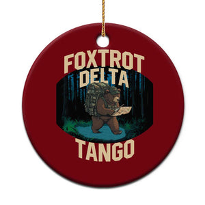 Foxtrots Deltas Tangos Funny Bear Resist Ceramic Ornament Protect Our National Parks TS02 1pc Red Print Your Wear