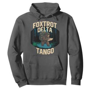 Foxtrots Deltas Tangos Funny Bear Resist Hoodie Protect Our National Parks TS02 Dark Heather Print Your Wear