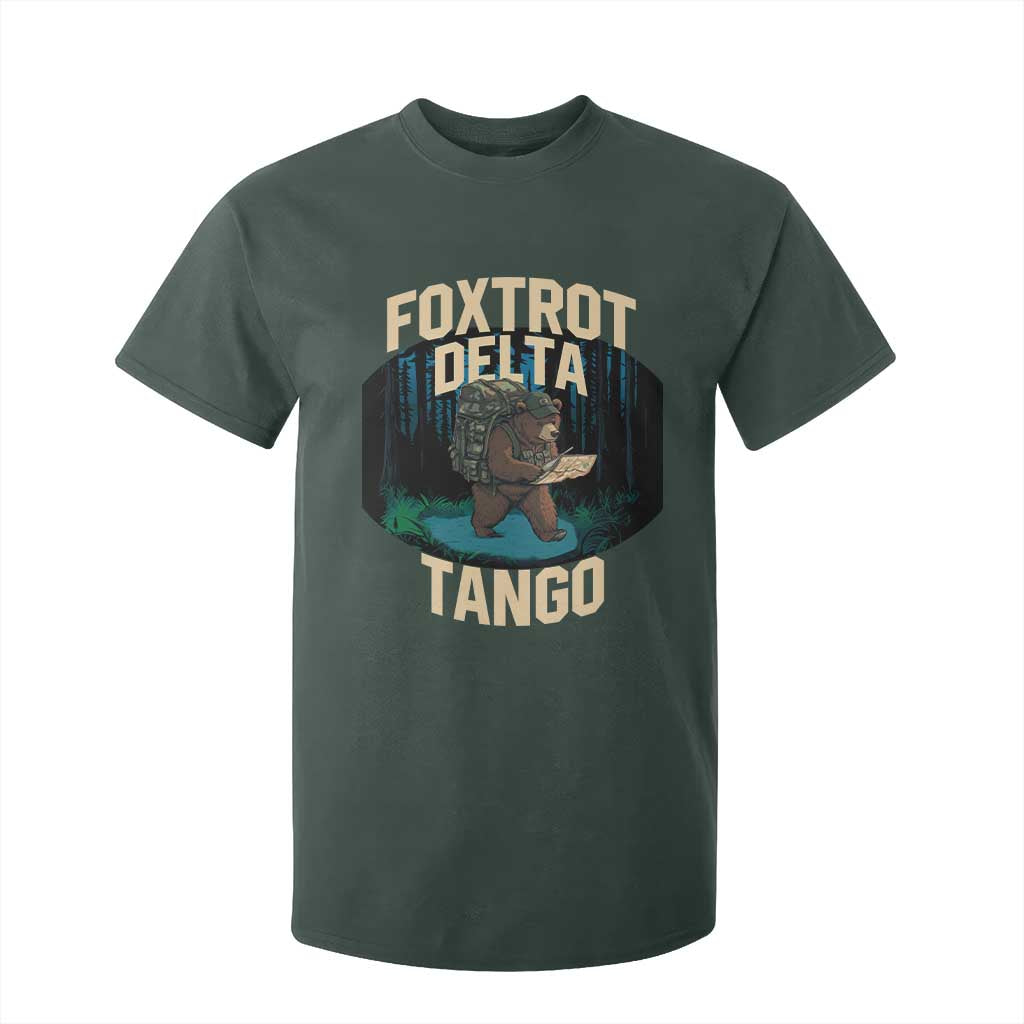 Foxtrots Deltas Tangos Funny Bear Resist T Shirt For Kid Protect Our National Parks TS02 Dark Forest Green Print Your Wear