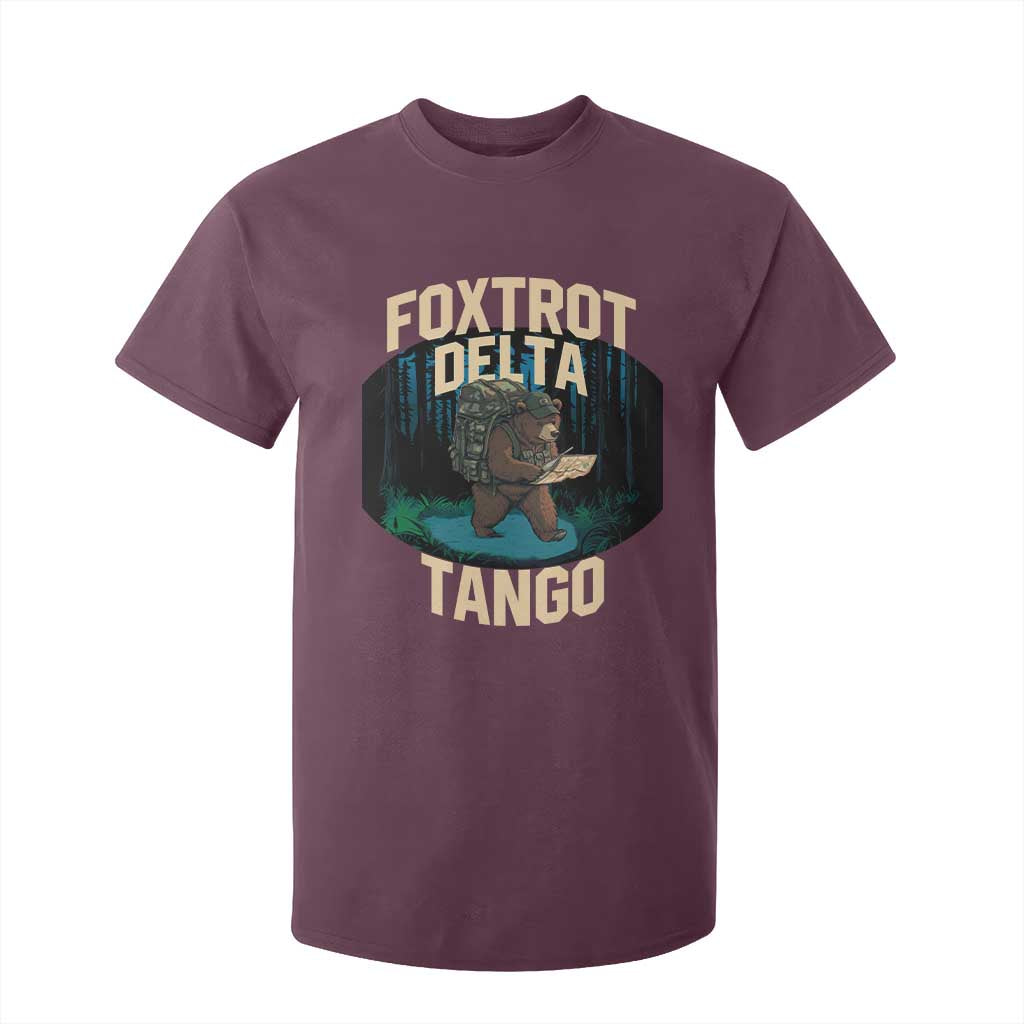 Foxtrots Deltas Tangos Funny Bear Resist T Shirt For Kid Protect Our National Parks TS02 Maroon Print Your Wear
