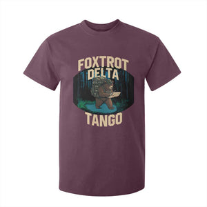 Foxtrots Deltas Tangos Funny Bear Resist T Shirt For Kid Protect Our National Parks TS02 Maroon Print Your Wear