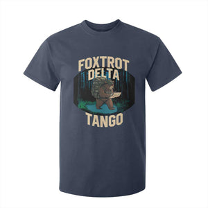 Foxtrots Deltas Tangos Funny Bear Resist T Shirt For Kid Protect Our National Parks TS02 Navy Print Your Wear