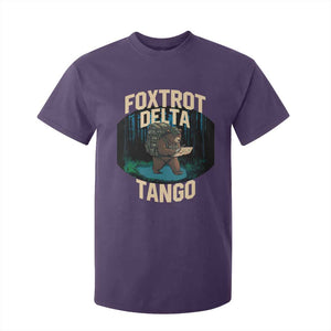 Foxtrots Deltas Tangos Funny Bear Resist T Shirt For Kid Protect Our National Parks TS02 Purple Print Your Wear
