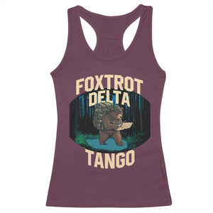Foxtrots Deltas Tangos Funny Bear Resist Racerback Tank Top Protect Our National Parks TS02 Maroon Print Your Wear