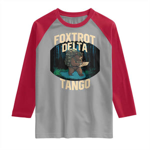 Foxtrots Deltas Tangos Funny Bear Resist Raglan Shirt Protect Our National Parks TS02 Sport Gray Red Print Your Wear