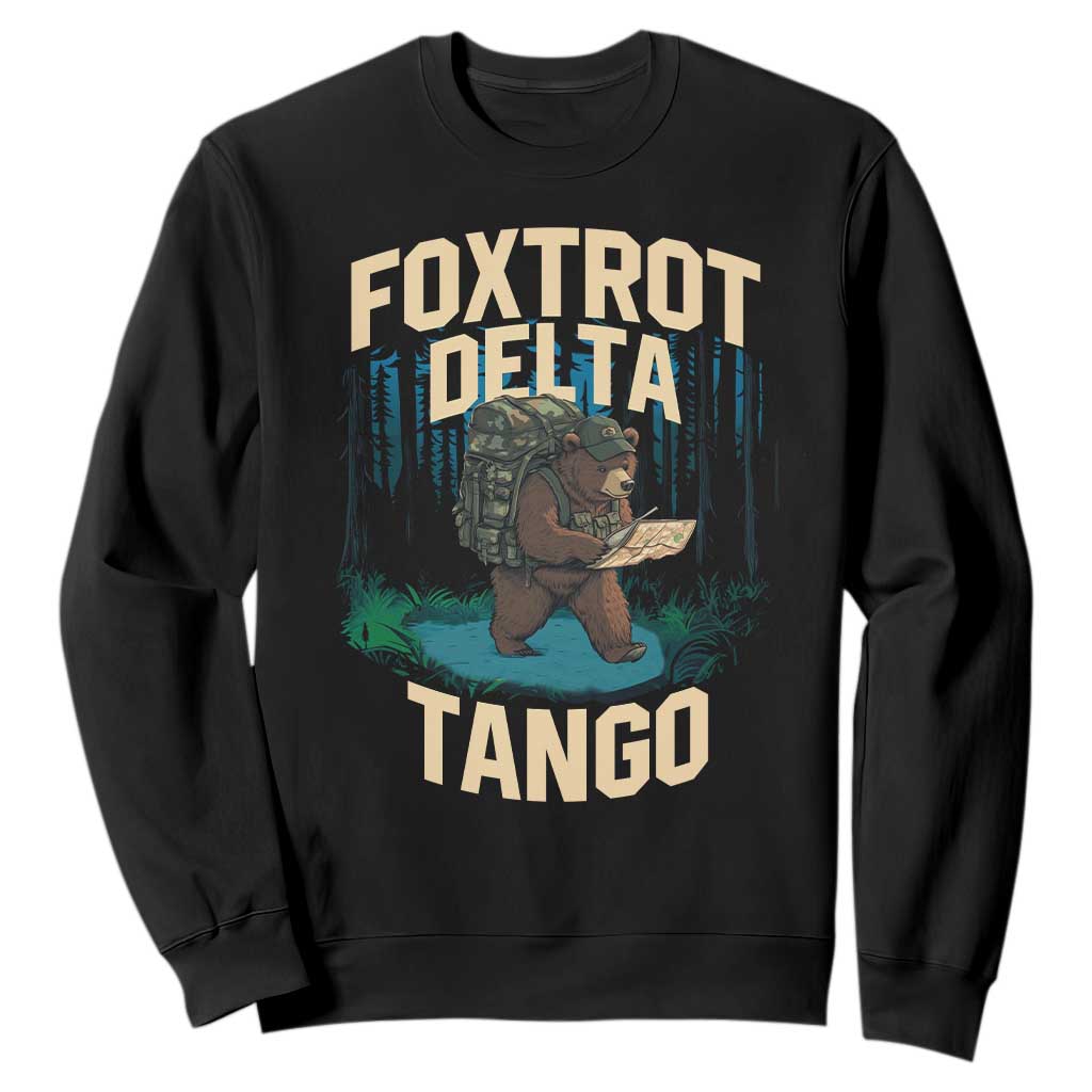 Foxtrots Deltas Tangos Funny Bear Resist Sweatshirt Protect Our National Parks TS02 Black Print Your Wear