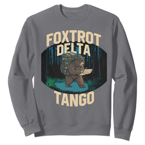 Foxtrots Deltas Tangos Funny Bear Resist Sweatshirt Protect Our National Parks TS02 Charcoal Print Your Wear