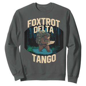 Foxtrots Deltas Tangos Funny Bear Resist Sweatshirt Protect Our National Parks TS02 Dark Heather Print Your Wear