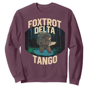 Foxtrots Deltas Tangos Funny Bear Resist Sweatshirt Protect Our National Parks TS02 Maroon Print Your Wear