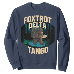 Foxtrots Deltas Tangos Funny Bear Resist Sweatshirt Protect Our National Parks TS02 Navy Print Your Wear