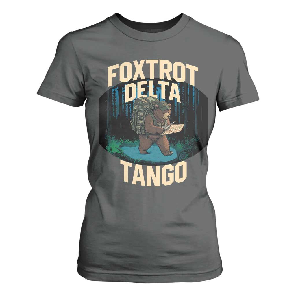 Foxtrots Deltas Tangos Funny Bear Resist T Shirt For Women Protect Our National Parks TS02 Dark Heather Print Your Wear