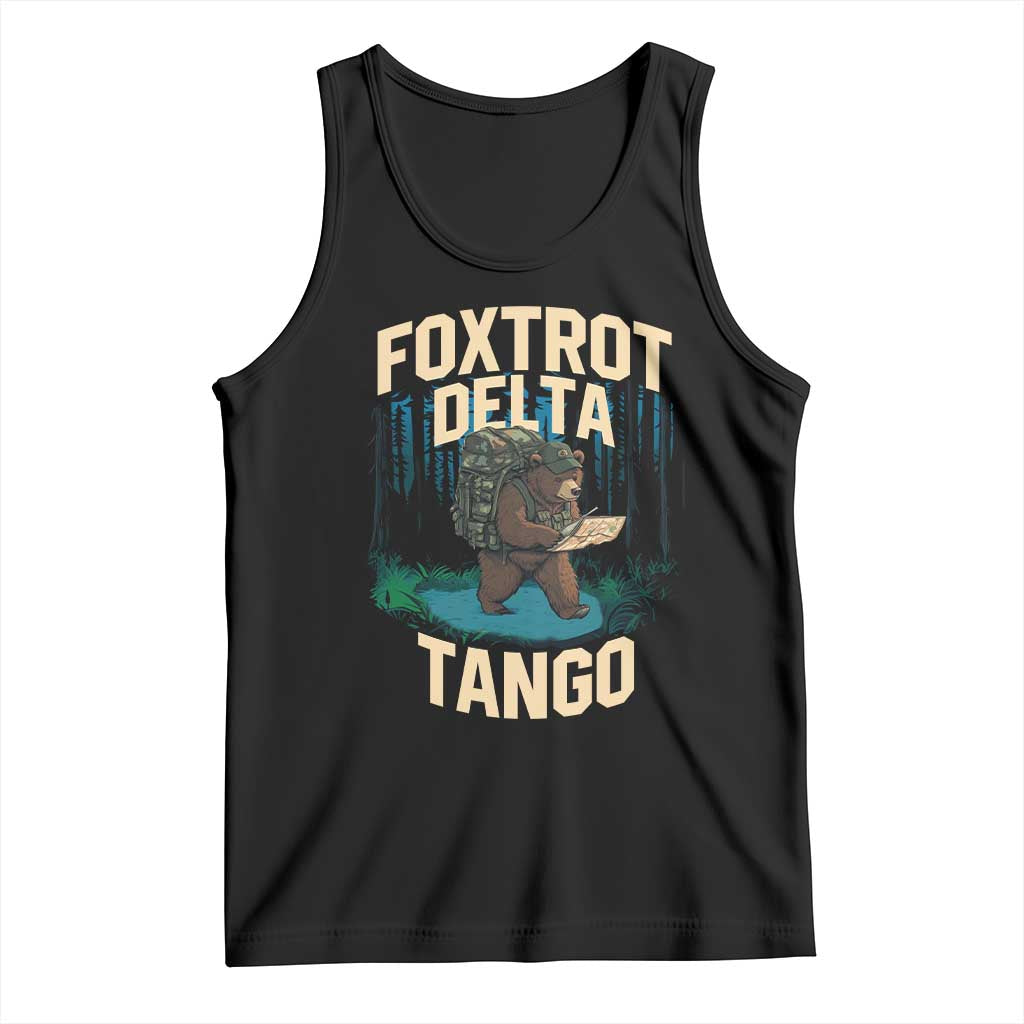 Foxtrots Deltas Tangos Funny Bear Resist Tank Top Protect Our National Parks TS02 Black Print Your Wear