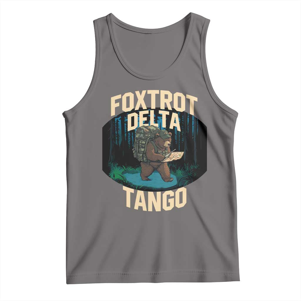 Foxtrots Deltas Tangos Funny Bear Resist Tank Top Protect Our National Parks TS02 Deep Heather Print Your Wear