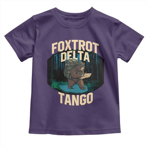 Foxtrots Deltas Tangos Funny Bear Resist Toddler T Shirt Protect Our National Parks TS02 Purple Print Your Wear
