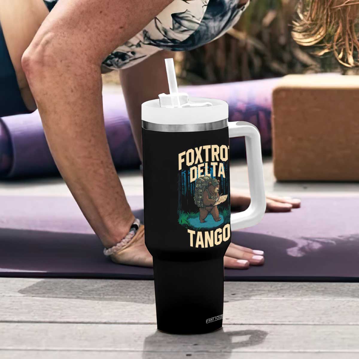 Foxtrots Deltas Tangos Funny Bear Resist Tumbler With Handle Protect Our National Parks TS02 Print Your Wear