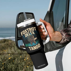 Foxtrots Deltas Tangos Funny Bear Resist Tumbler With Handle Protect Our National Parks TS02 Print Your Wear