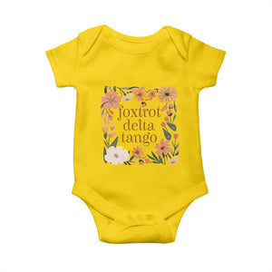 Foxtrots Deltas Tangos Boho Floral Baby Onesie Funny Offensive TS02 Daisy Print Your Wear