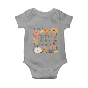 Foxtrots Deltas Tangos Boho Floral Baby Onesie Funny Offensive TS02 Sport Gray Print Your Wear