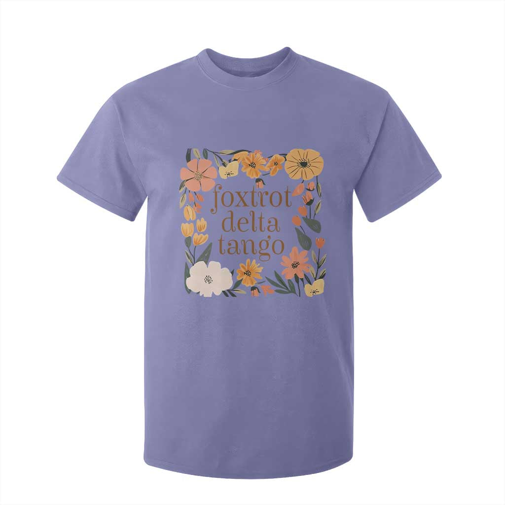 Foxtrots Deltas Tangos Boho Floral T Shirt For Kid Funny Offensive TS02 Violet Print Your Wear