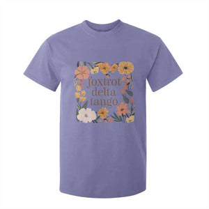 Foxtrots Deltas Tangos Boho Floral T Shirt For Kid Funny Offensive TS02 Violet Print Your Wear