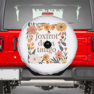 Foxtrots Deltas Tangos Boho Floral Spare Tire Cover Funny Offensive TS02 White Print Your Wear